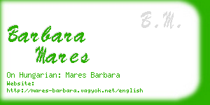 barbara mares business card